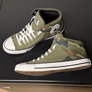 Converse Olive and White Camouflage High-Tops